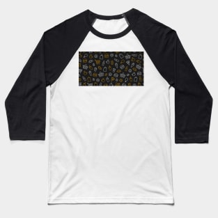 Coffee seamless pattern Baseball T-Shirt